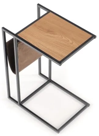 Kisasztal COMPACT 65x47 cm fekete/barna