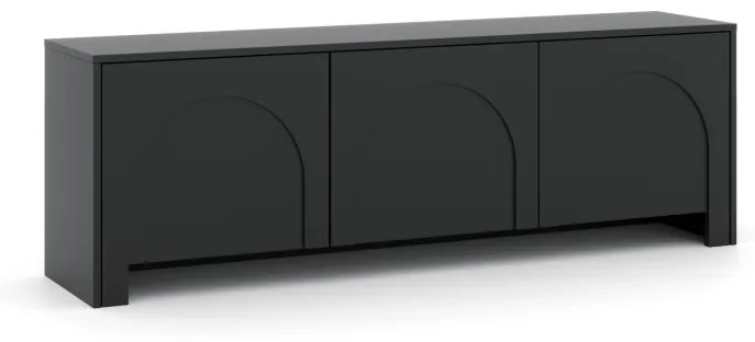 Suport TV ARCO 3D în negru. Lățime: 150 cm.