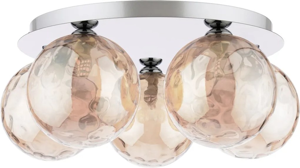 Dar Lighting modern mennyezeti lámpa foley borostyán csiszolt króm darfol5450-11