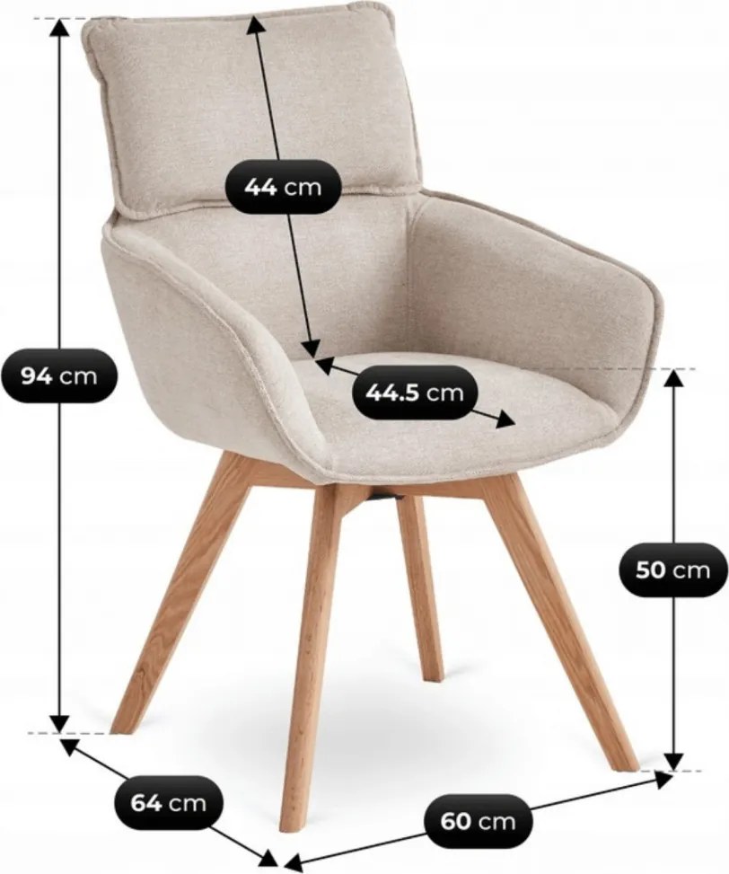 Forgó szék bézs színben, DIAS