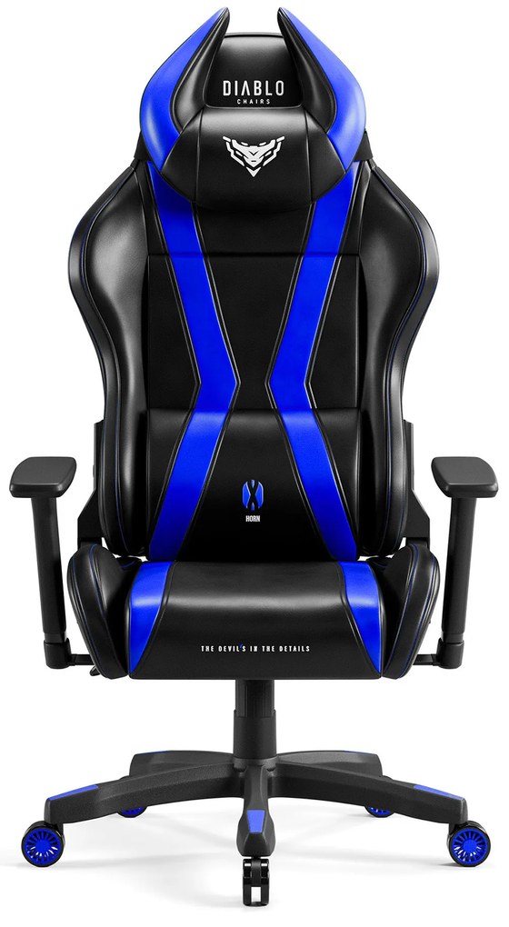 Gamer szék Diablo X-Horn 2.0 Átlagos méret, Fekete-kék