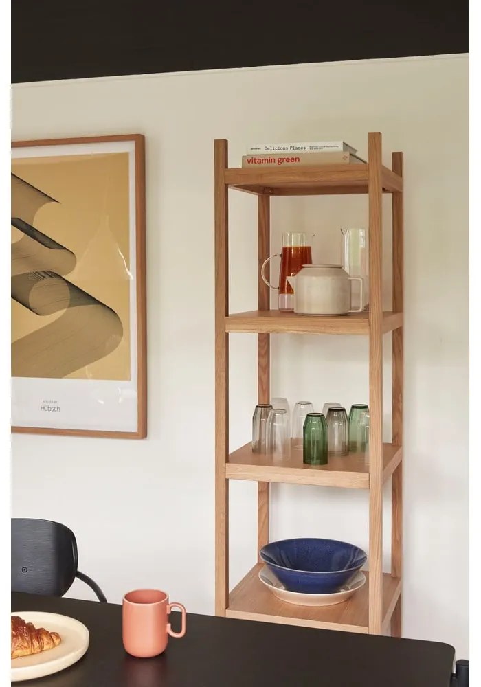 Natúr színű tölgyfa polcos állvány 45x180 cm Mason – Hübsch