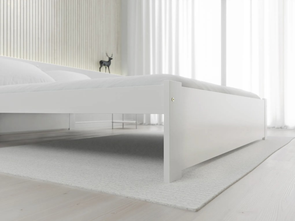Ágy IKAROS 180 x 200 cm, fehér Matrac: Coco Maxi matrac 20 cm, Ágyrács: Ágyrács nélkül