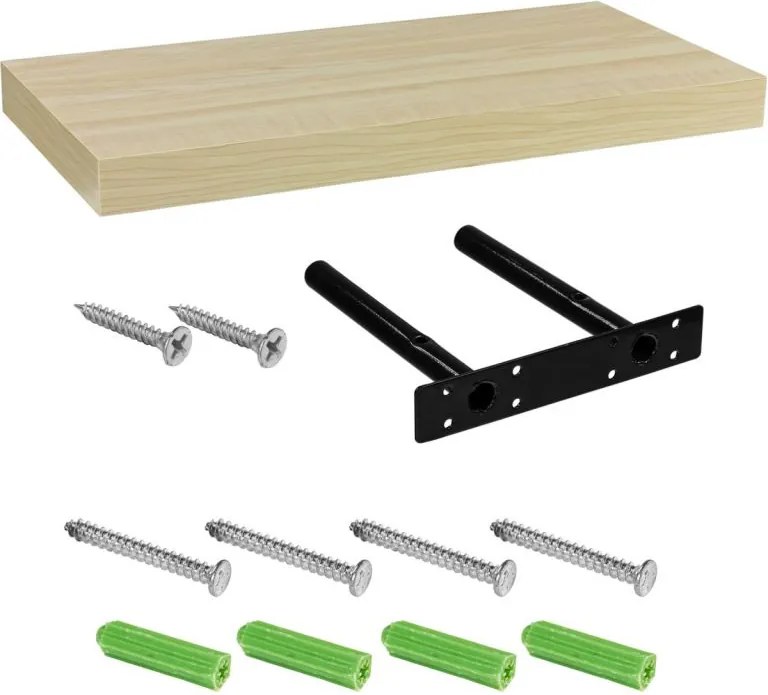 Fali polc STILISTA® Volato 110 cm - fa világos