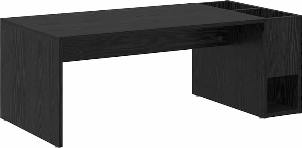 vidaXL Dohányzóasztal Fekete tölgy 101,5 x 50 x 37 cm Faanyag