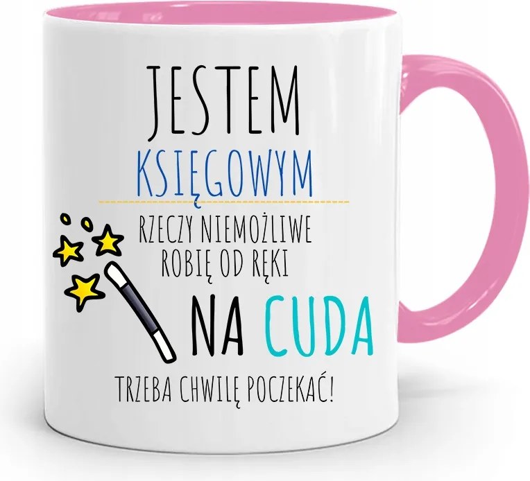 Rózsaszín Bögre Ajándék Könyvelőnek, fényképes nyomattal