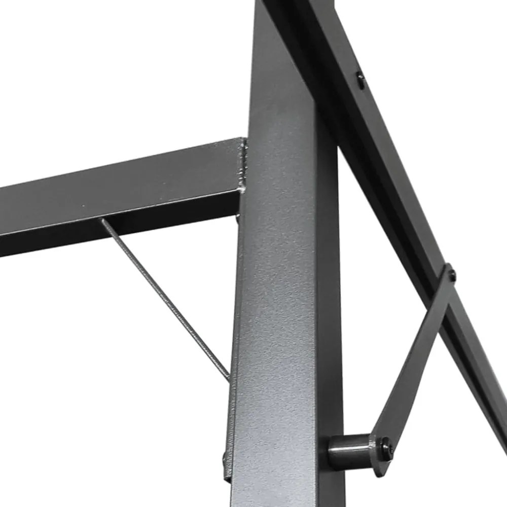 antracitszürke pergola behúzható tetővel 295 x 292 x 230 cm