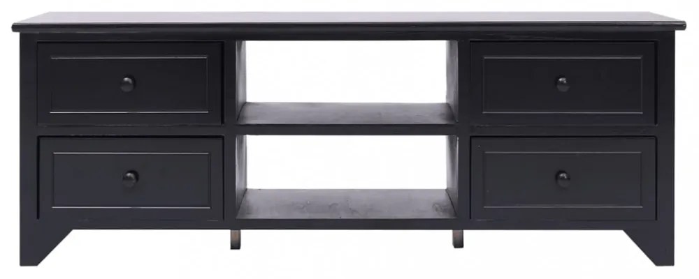 fekete tömör császárfa TV-szekrény 108 x 30 x 40 cm