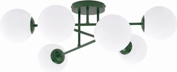 Felületre szerelt csillár ROMA 6xE14/10W/230V zöld