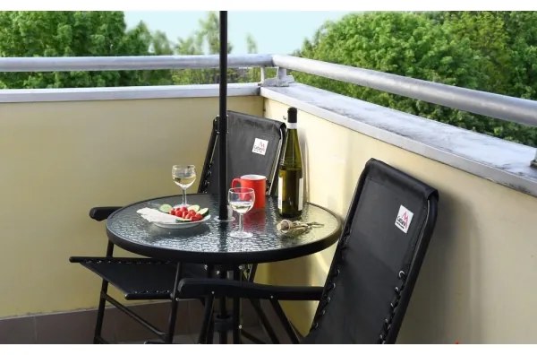 Kerti asztal á. 70 cm fekete