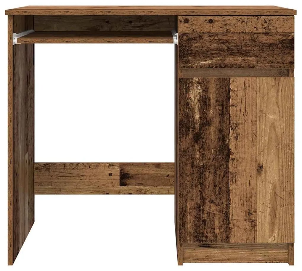 antik fa szerelt fa íróasztal 86x49x76 cm