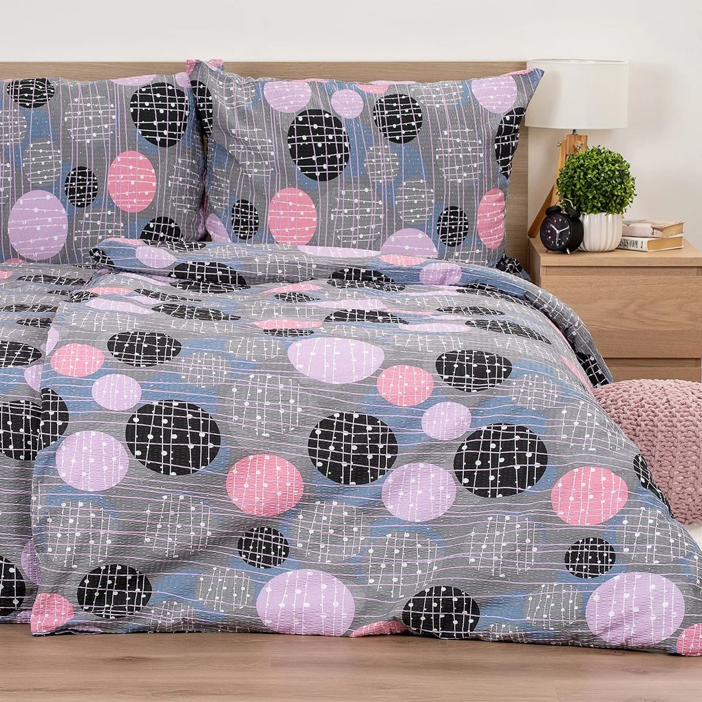 4Home Pink illusion krepp ágyneműhuzat, 140 x 200 cm, 70 x 90 cm, 140 x 200 cm, 70 x 90 cm