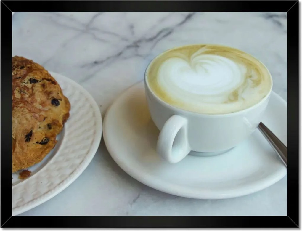 Poszterek keretben 40x30 Kávéscsésze Szív