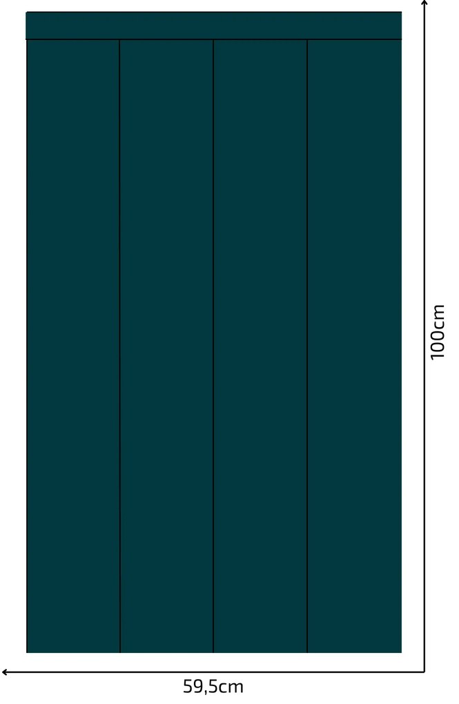 PIPPER. Textil öntapadó tapéta - Egy téglalap - Kék-zöld színű Méret: 100cm, Szín: Sápadt