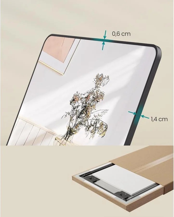 SONGMICS teljes alakos tükör, 120 x 40 cm