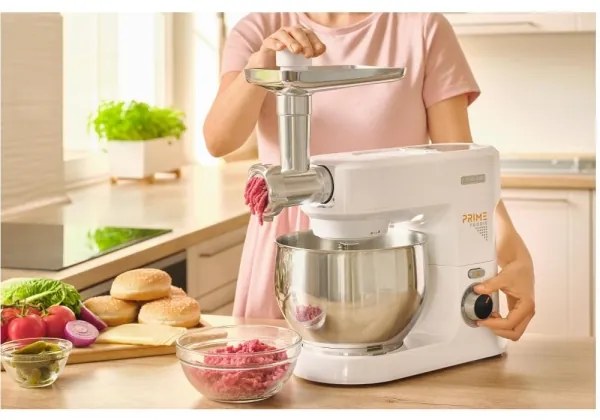 Sencor - Konyhai robotgép rozsdamentes keverőtállal 1000W/230V fehér