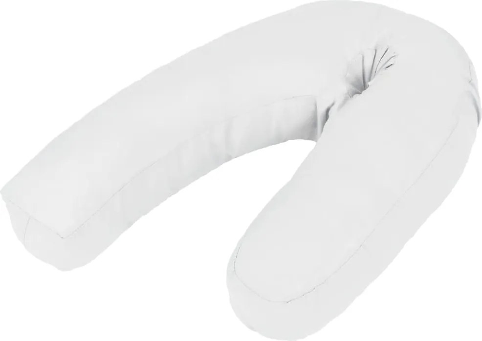 vidaXL J-alakú fehér kismama párna 54 x (36-43) cm