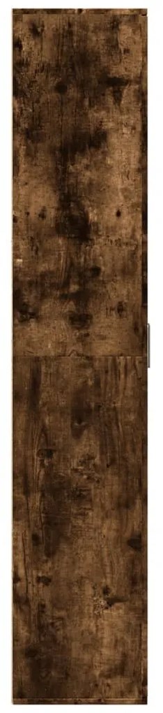 füstös tölgy színű szerelt fa magasszekrény 80 x 35 x 180 cm