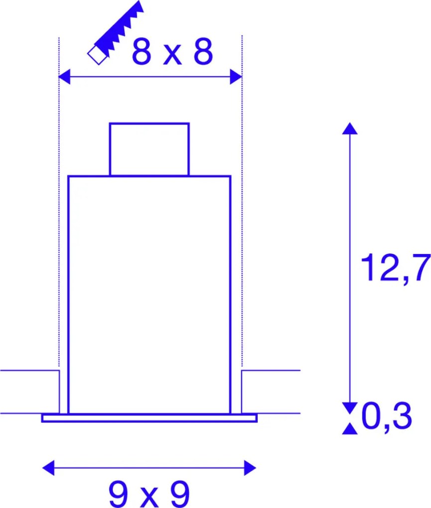 SLV KADUX 115511 Beépíthető spotlámpa 1x50W/GU10 IP20