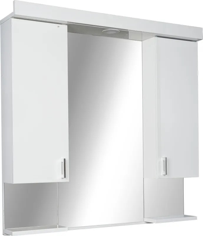 Viva STYLE Tükrös fürdőszobai szekrény LED világítással - DUPLA szekrénnyel - 80 x 99 x 15 cm