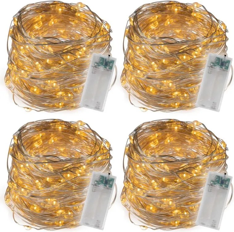 Fényvezeték készlet 40 LED 4 db meleg fehér