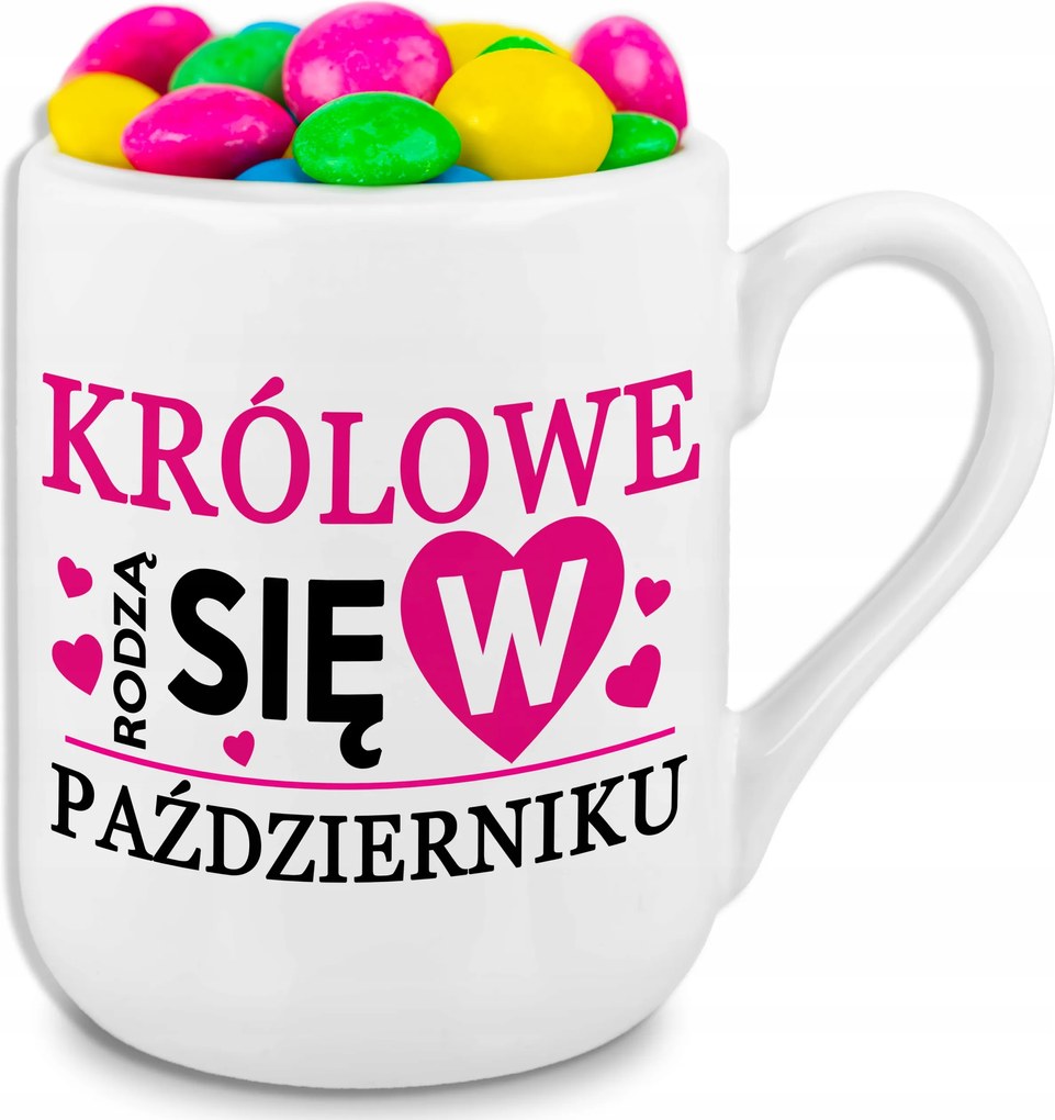 Fehér Kávés Bögre A Királynők Októberben Születnek Ajándék Lányoknak