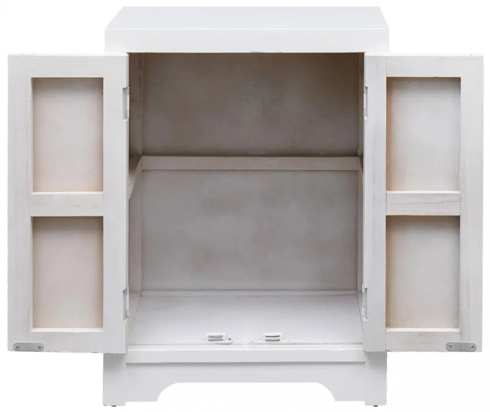 vidaXL fehér császárfa éjjeliszekrény 38 x 28 x 52 cm