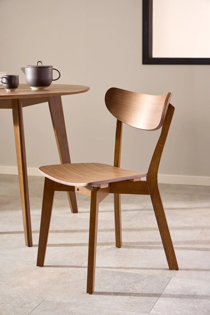 MAZZONI EXPORT ROXY Természetes Dió - RETRO FA SZÉK NAPPALIBA ÉTKEZŐBE KONYHÁBA