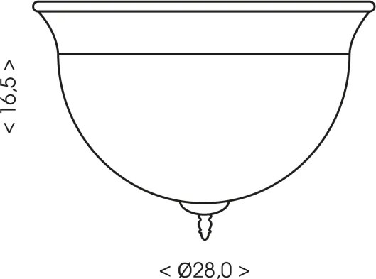 Brilagi - FRESCO mennyezeti lámpatest, 2xE27/40W/230V, átm. 28 cm, sárgaréz