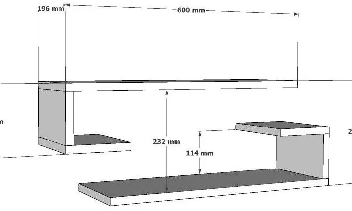 Polc szett (2 db.) Kivana (rebab) . 1095830