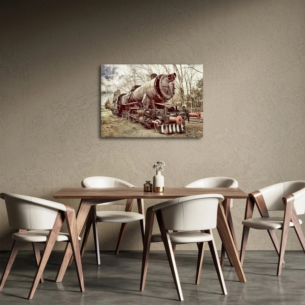 A mozdony történelmi képe (70x50 cm)