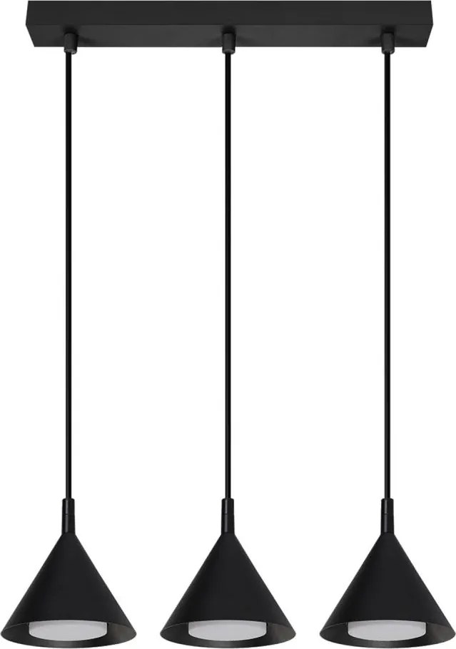BRILAGI - Kábeles csillár CONE TRIPLE 3xGX53/15W/230V fekete