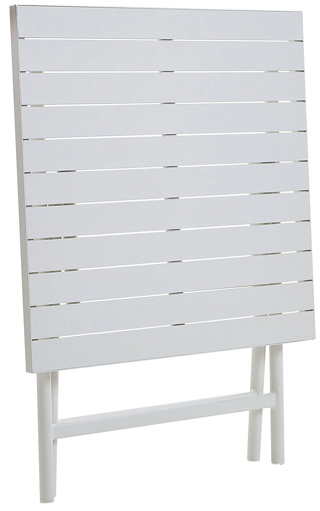 Fehér Kétszemélyes Összecsukható Alumínium Balkon Szett CAORLE Beliani