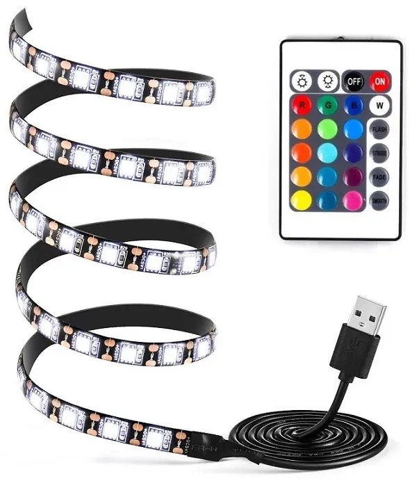 Zaparkorun LED RGB szalag TV mögé - 5 m