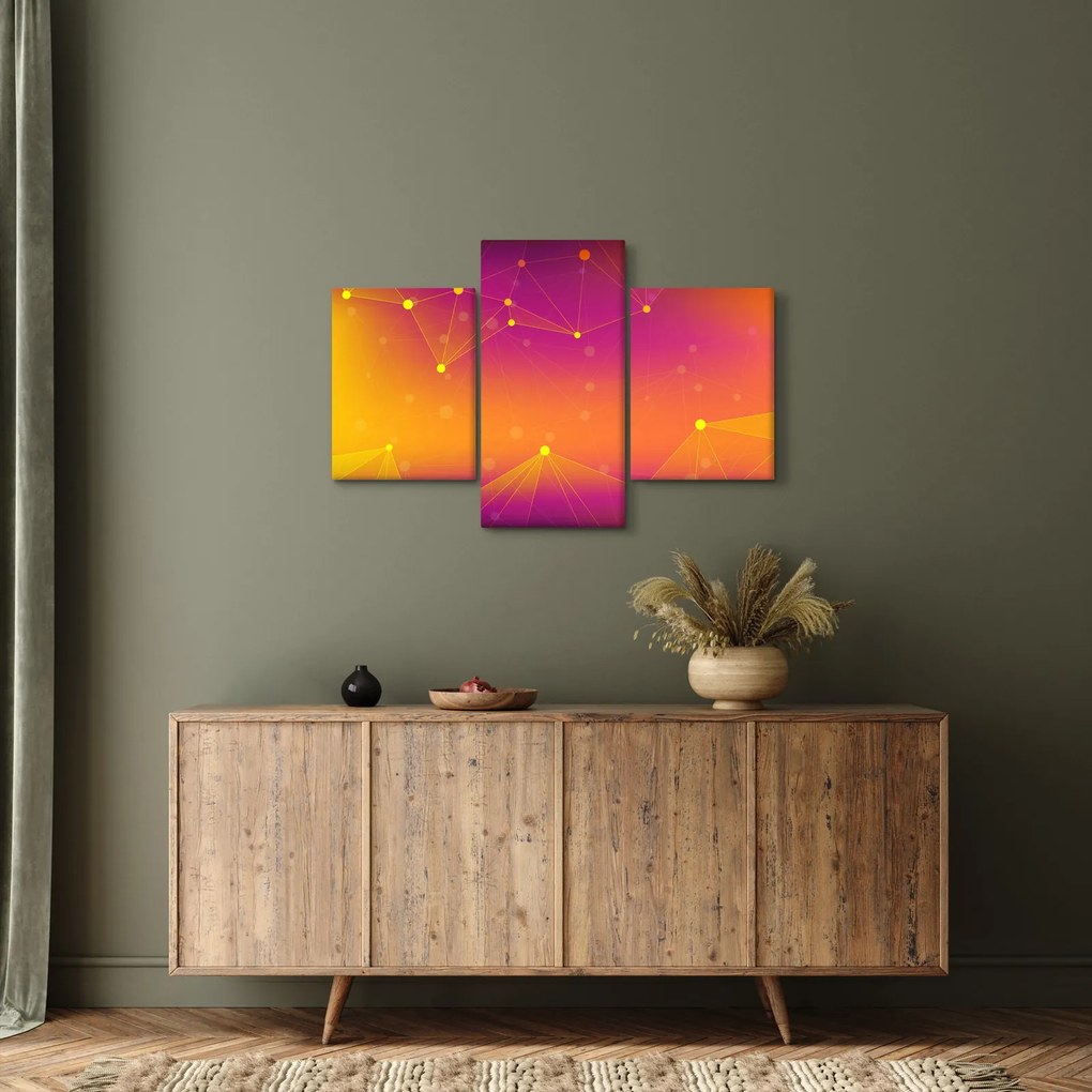 Szines absztrakt kép (90x60 cm)