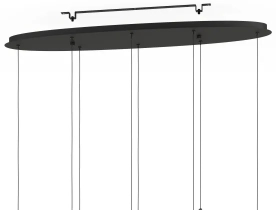 Eglo 390055 - LED Dimmelhető csillár zsinóron PARATEBUENO 8xLED/4,2W/230V fekete