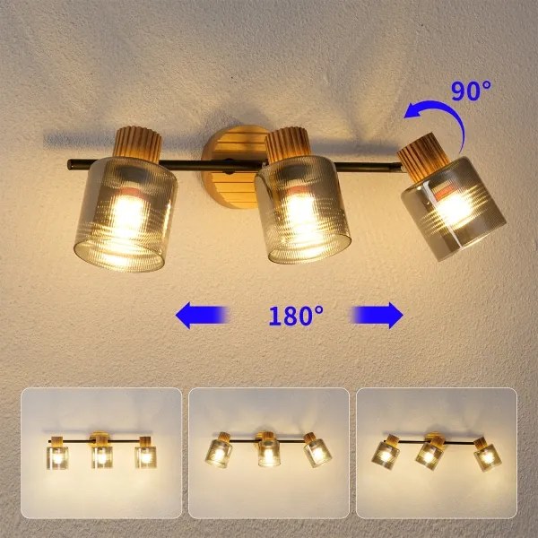 Brilagi - HYGGE spotlámpa 3xE14/15W/230V fa/füstszínű