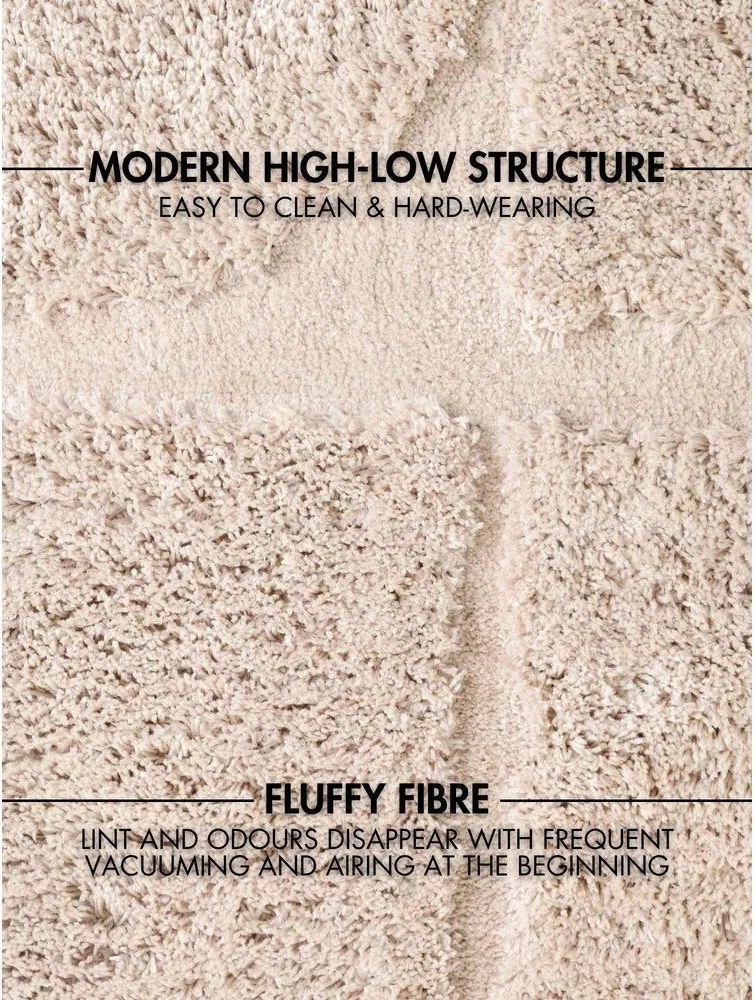 Krémszínű kézi szövésű kerek szőnyeg ø 200 cm Lambeth Jasper – Ted Baker