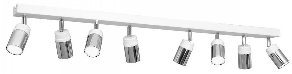 Spotlámpa NEST 8xGU10/8W/230V fehér/króm