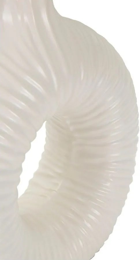 Fehér kerámia asztali lámpa textil búrával (magasság 43 cm) Seta – Mauro Ferretti