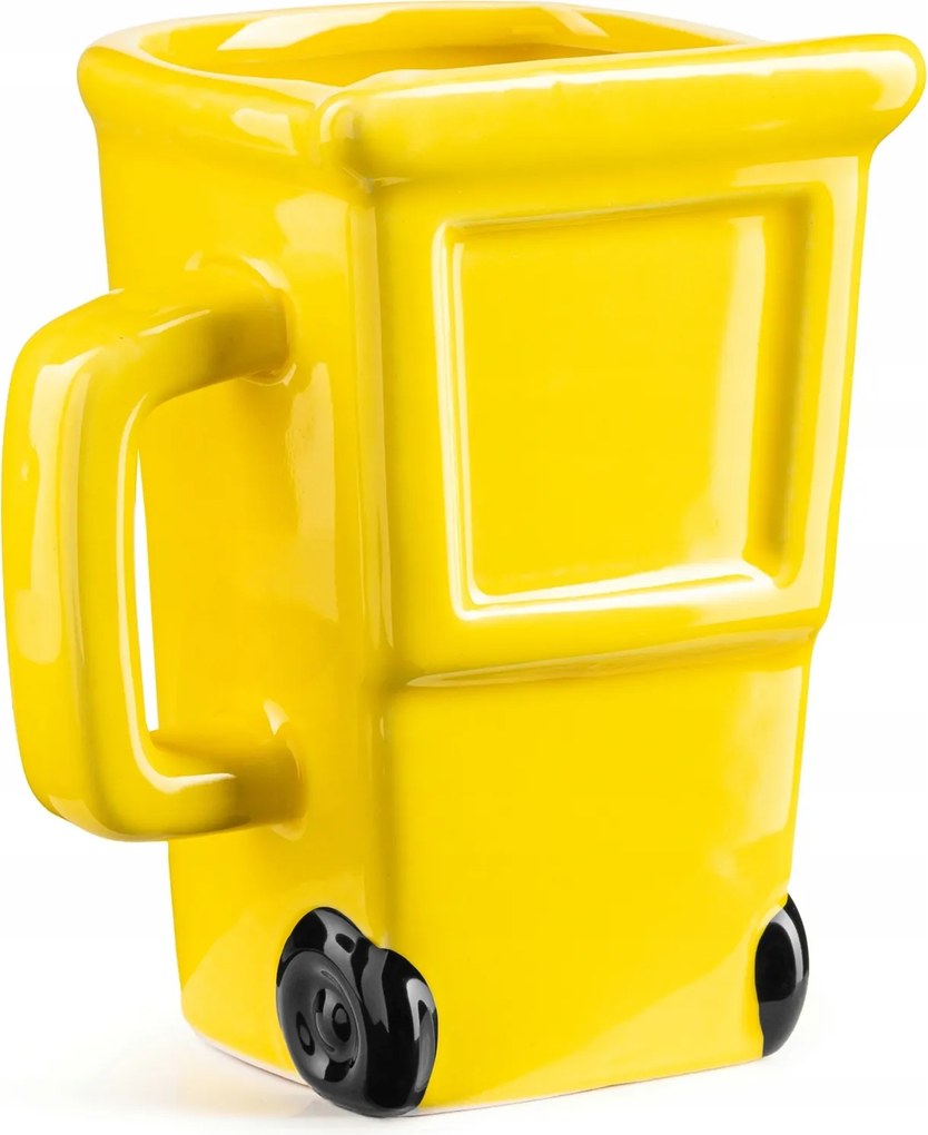 Bögre kávés kuka tea ajándék kütyü sárga 410ml porcelán