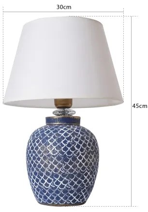 Asztali lámpa 1xE27/40W/230V kék