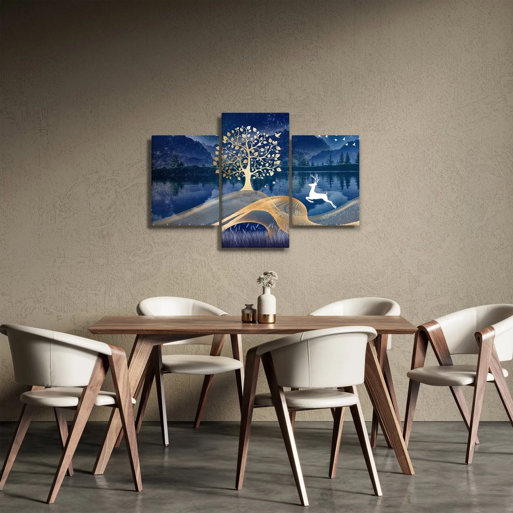 Szarvas képe teliholdkor (90x60 cm)