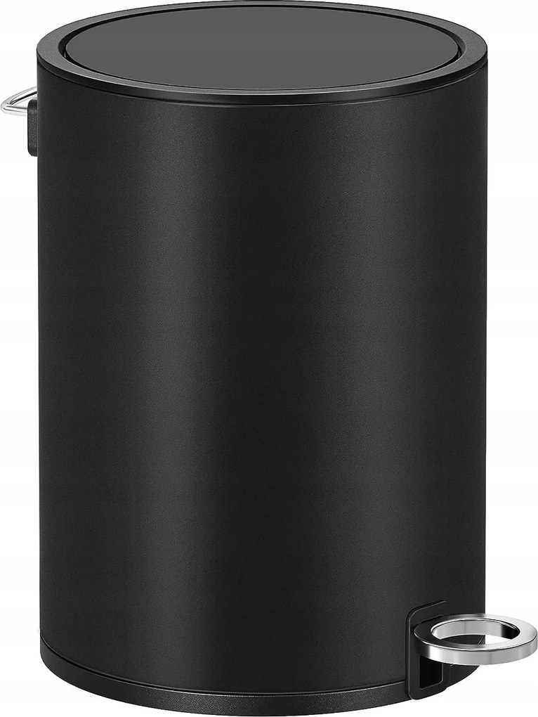 Songmics lábas szemetes kosár fedéllel, 3l, fekete.