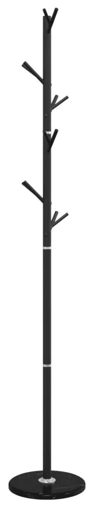 fekete porszórt vas ruhafogas 175 cm