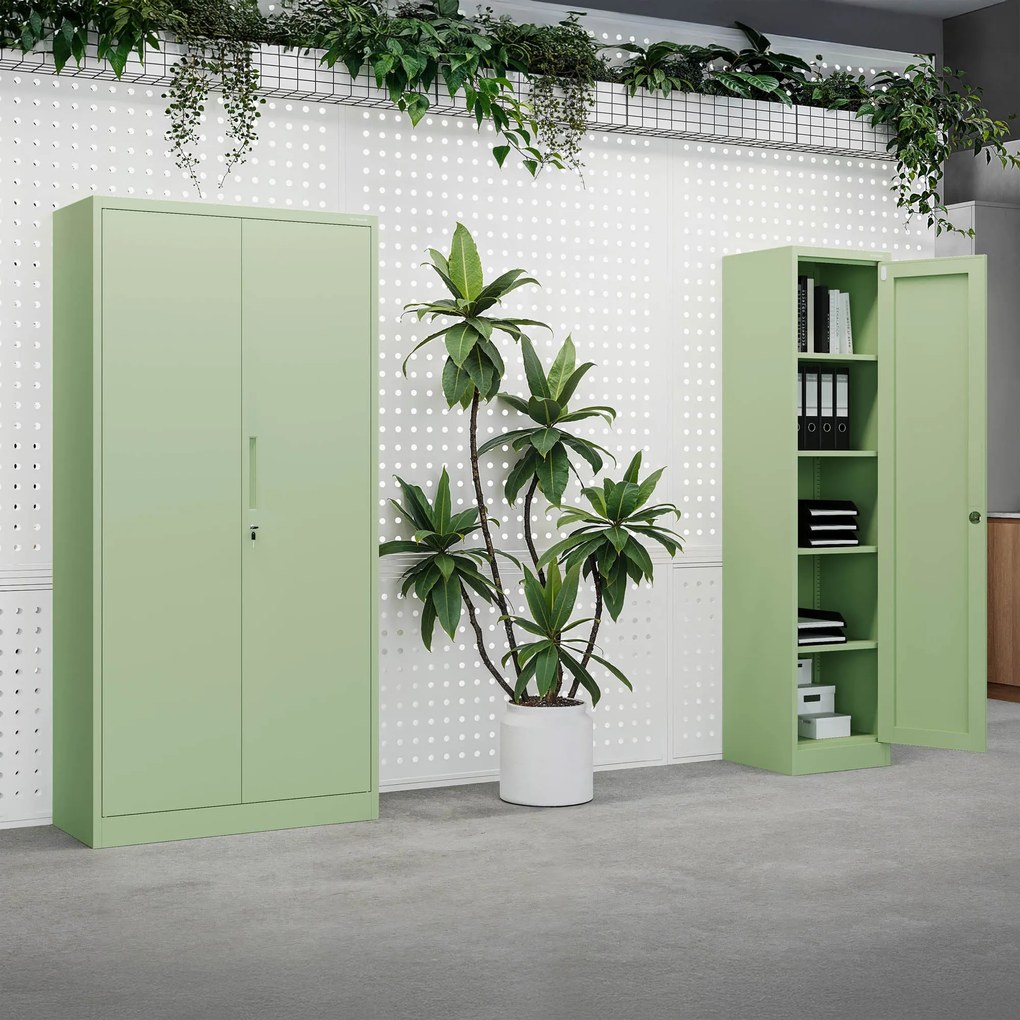 Magas irodai szekrény ALEX, 450 x 850 x 400 mm, Fresh Style: pasztellzöld