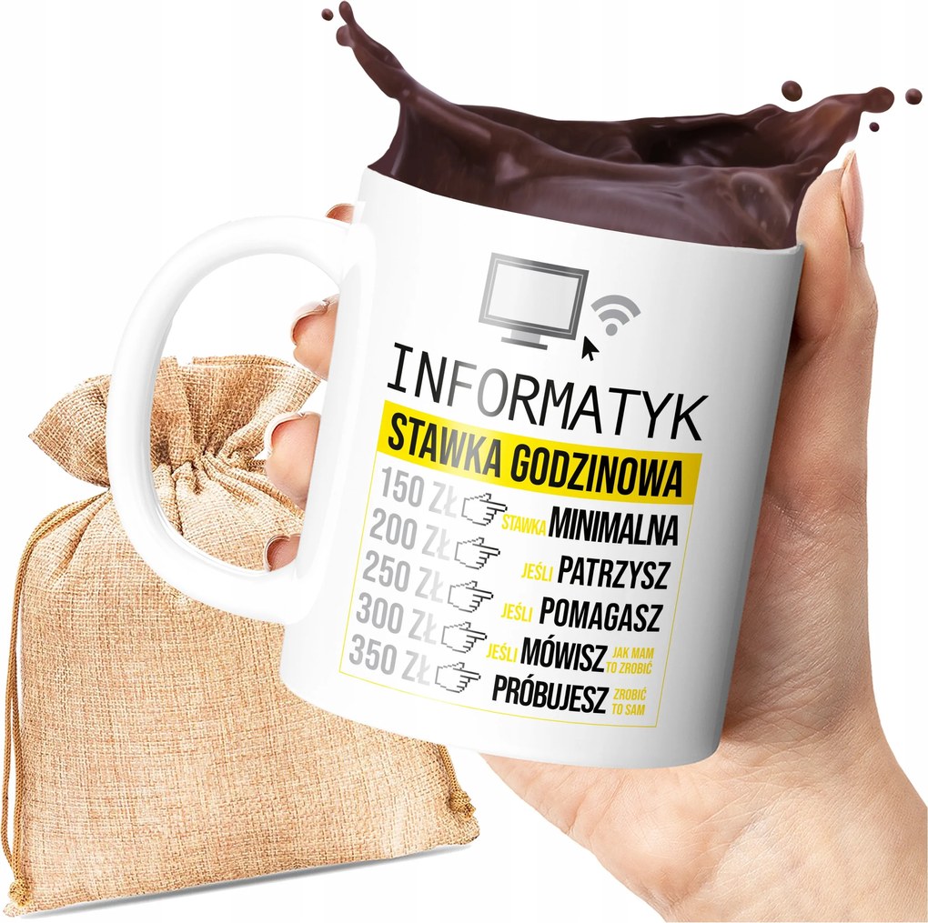 Nyomtatott Bögre Informatikus Óradíj Ajándék Számítógépesnek