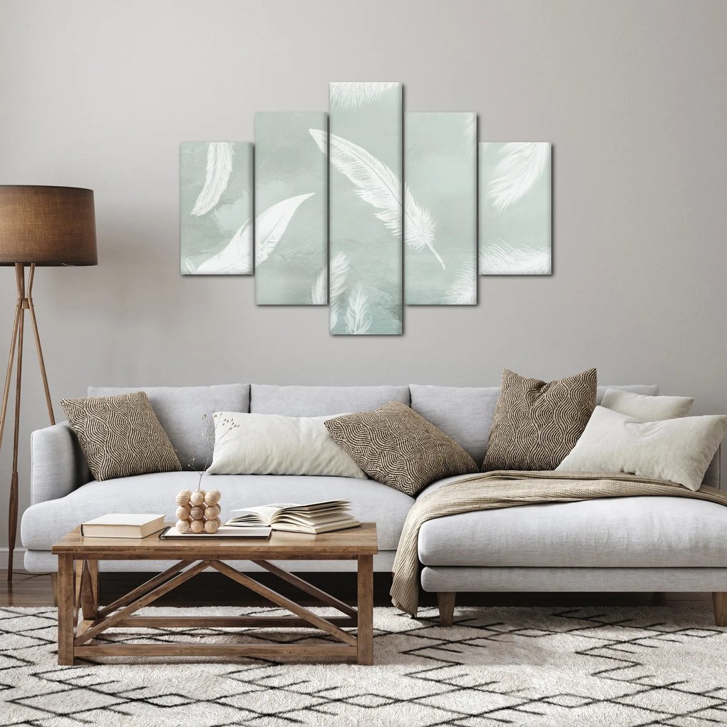Kép - Fehér tollak (150x105 cm)