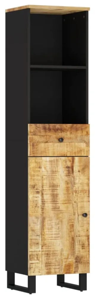 5 részes tömör mangófa fürdőszobai bútorszett