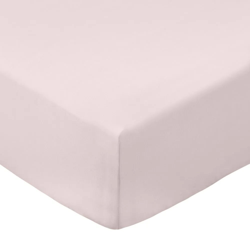 Rózsaszín gumis pamut-perkál lepedő 90x190 cm Cotton Percale – Bianca
